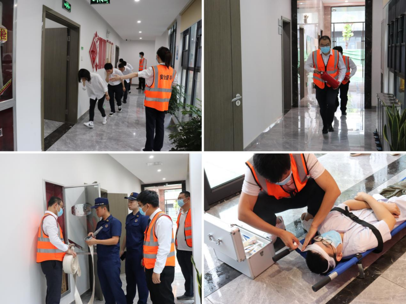 以演促练 清静相伴 ——w66国际app地产公司开展消防应急疏散演练_w66国际app